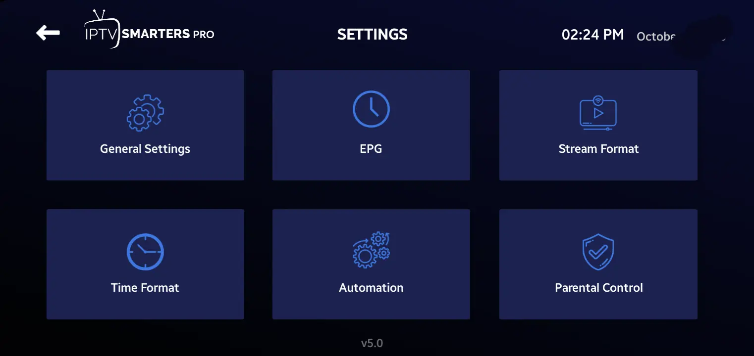 Bibliothèque de séries affichée dans IPTV Smarters Pro